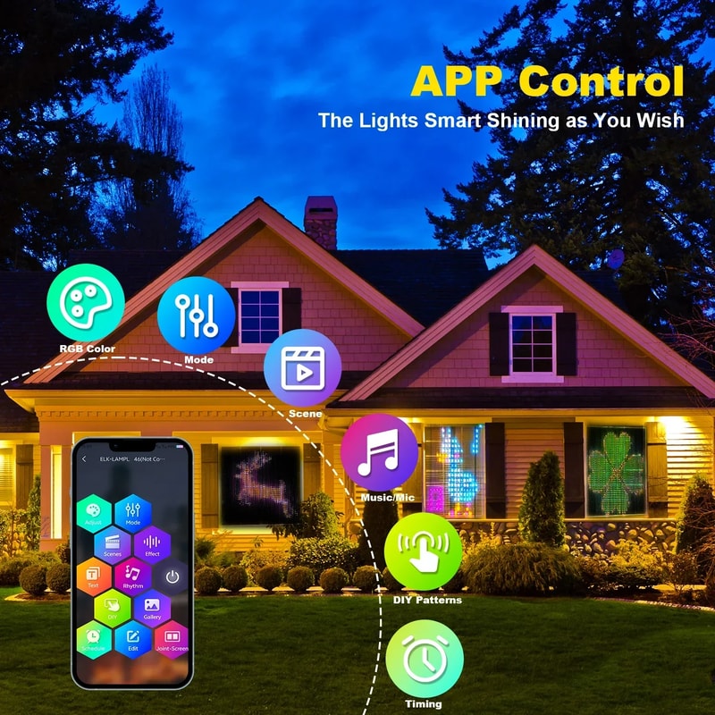 Smart Curtain Lights with Bluetooth App Control – LEDs RGB String Lights for Bedroom, Window, and DIY Decor
