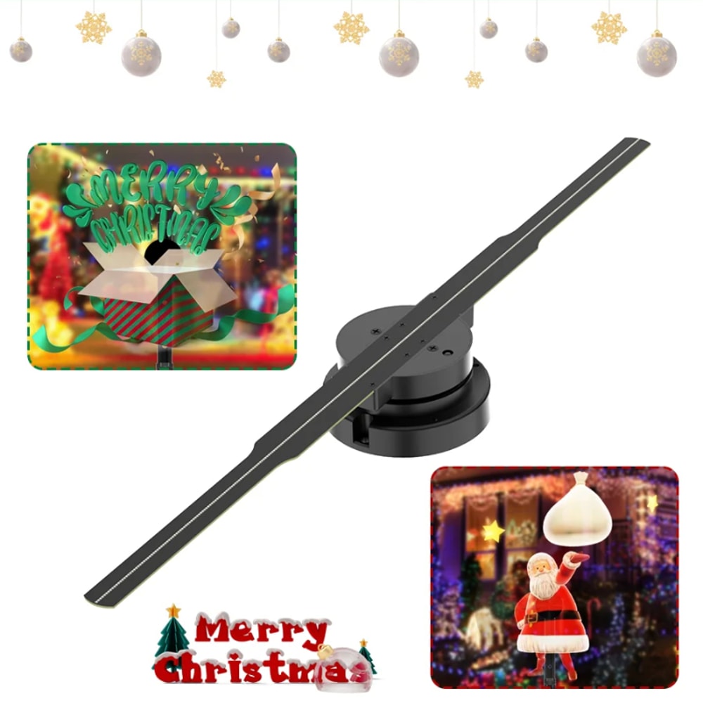 Wifi Hologram Projector Fan – Remote Control and LED Display for Holographic Advertising