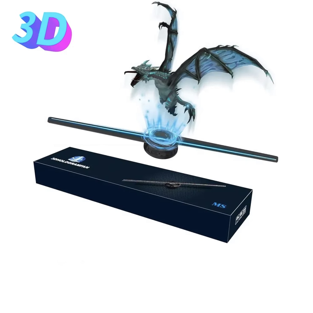 42CM 3D Hologram Fan HD Holographic Projector for Stores & Parties