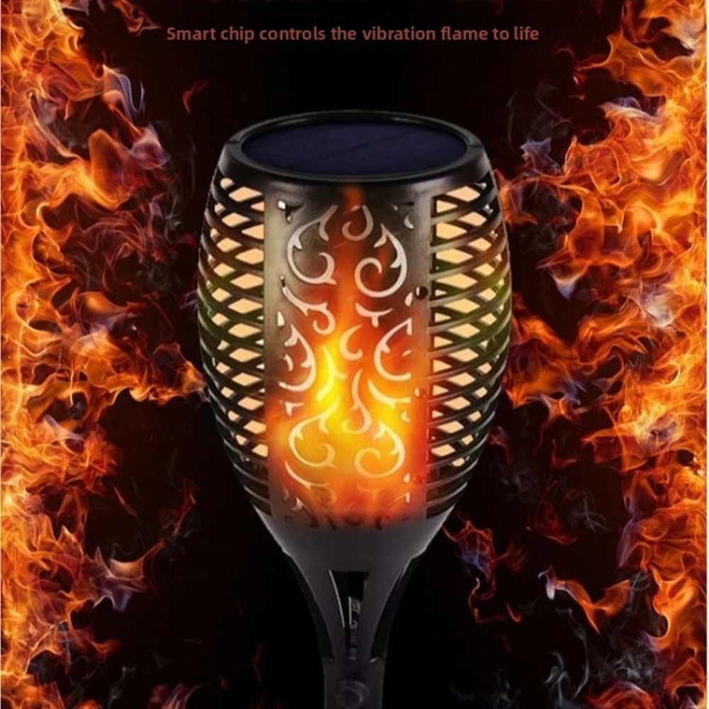 Solar Flame Lights Outdoor Waterproof LED Torches For Garden Yard Perfect For Halloween Decoration 1