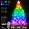 RGBIC USB 5V LED String Lights - Bluetooth Music & App-Controlled, 20M DIY Fairy Lights for Parties & Christmas Decor