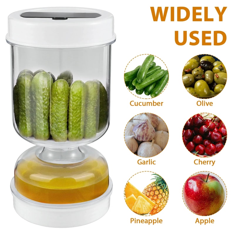 Pickle Container With Fork Leakproof Airtight Wet And Dry Separation Food Storage 5