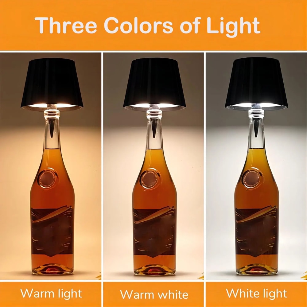 Wireless Bottle Table Lamp Touch Control Colors Stepless Dimming Night Lamp For Outdoor Bars Wine 1