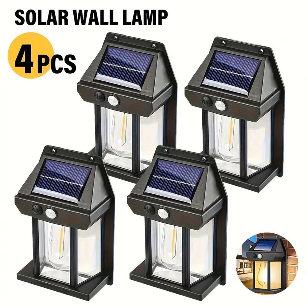Solar Wall Lights With Motion Sensor Lantern For Outdoor Courtyards Porches And Decks 7