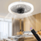 Smart Remote Control Ceiling Fan With LED Lighting Converter Base For Living Room 0