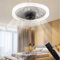 Smart Remote Control Ceiling Fan With LED Lighting Converter Base For Living Room 0