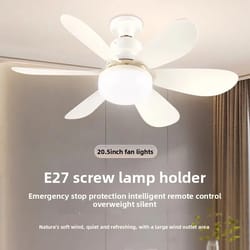 led ceiling fan with light – remote-controlled screw ceiling fan for bedroom, garage, and kitchen