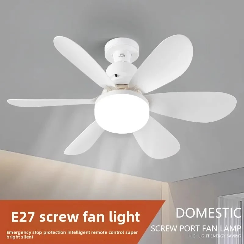 LED Ceiling Fan With Light RemoteControlled Screw Ceiling Fan For Bedroom Garage And Kitchen 2