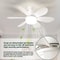LED Ceiling Fan With Light RemoteControlled Screw Ceiling Fan For Bedroom Garage And Kitchen 4