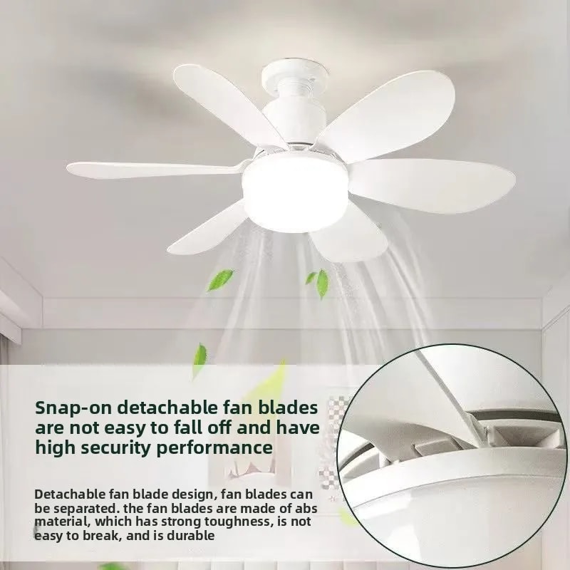 LED Ceiling Fan With Light RemoteControlled Screw Ceiling Fan For Bedroom Garage And Kitchen 4