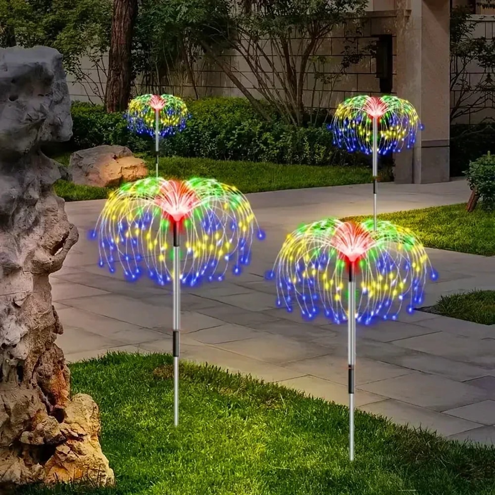 LED Solar Firework Lights – Waterproof Modes Landscape Lighting for Garden Pathways and Courtyards