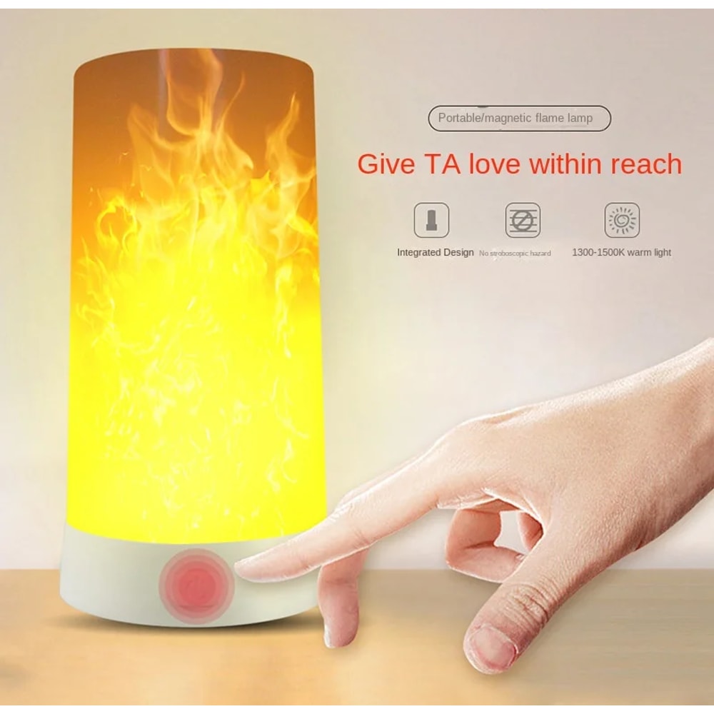 LED Flame Lamp For Room Simulated Flame Night Light Lava Lamp Perfect For Weddings Bars KTV And H 2