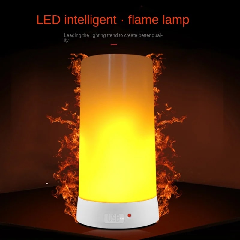 LED Flame Lamp For Room Simulated Flame Night Light Lava Lamp Perfect For Weddings Bars KTV And H 3