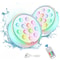 Rechargeable Submersible LED Pool Lights with Remote RF - IP68 Waterproof Underwater Lights for Inground Pool Decor