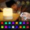 Color LED Touch & Remote Control Dimmable Night Lamp - Rechargeable Bedside Light for Room Decor