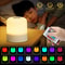 Color LED Touch & Remote Control Dimmable Night Lamp - Rechargeable Bedside Light for Room Decor