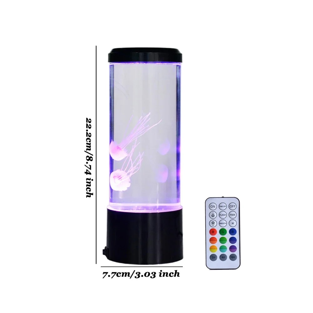 Jellyfish Aquarium Lamp With LED Color Changing Remote Control Colors Night Light Home Decor 3