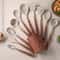 Premium Silicone Kitchen Utensils Set With Goldplated Wood Grain Handles Spatula Spoons Cooking To 0