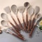 Premium Silicone Kitchen Utensils Set With Goldplated Wood Grain Handles Spatula Spoons Cooking To 2