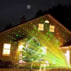 moving full sky star laser projector lamp – outdoor red & green christmas party led stage light
