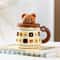 Creative Bear Ceramic Mug With Lid Straw Large Capacity Coffee Cup For Breakfast Milk 5