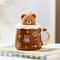 Creative Bear Ceramic Mug With Lid Straw Large Capacity Coffee Cup For Breakfast Milk 7