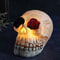 Halloween Rose Skull Resin Lights Spooky HorrorThemed IndoorOutdoor Lawn Decor 4