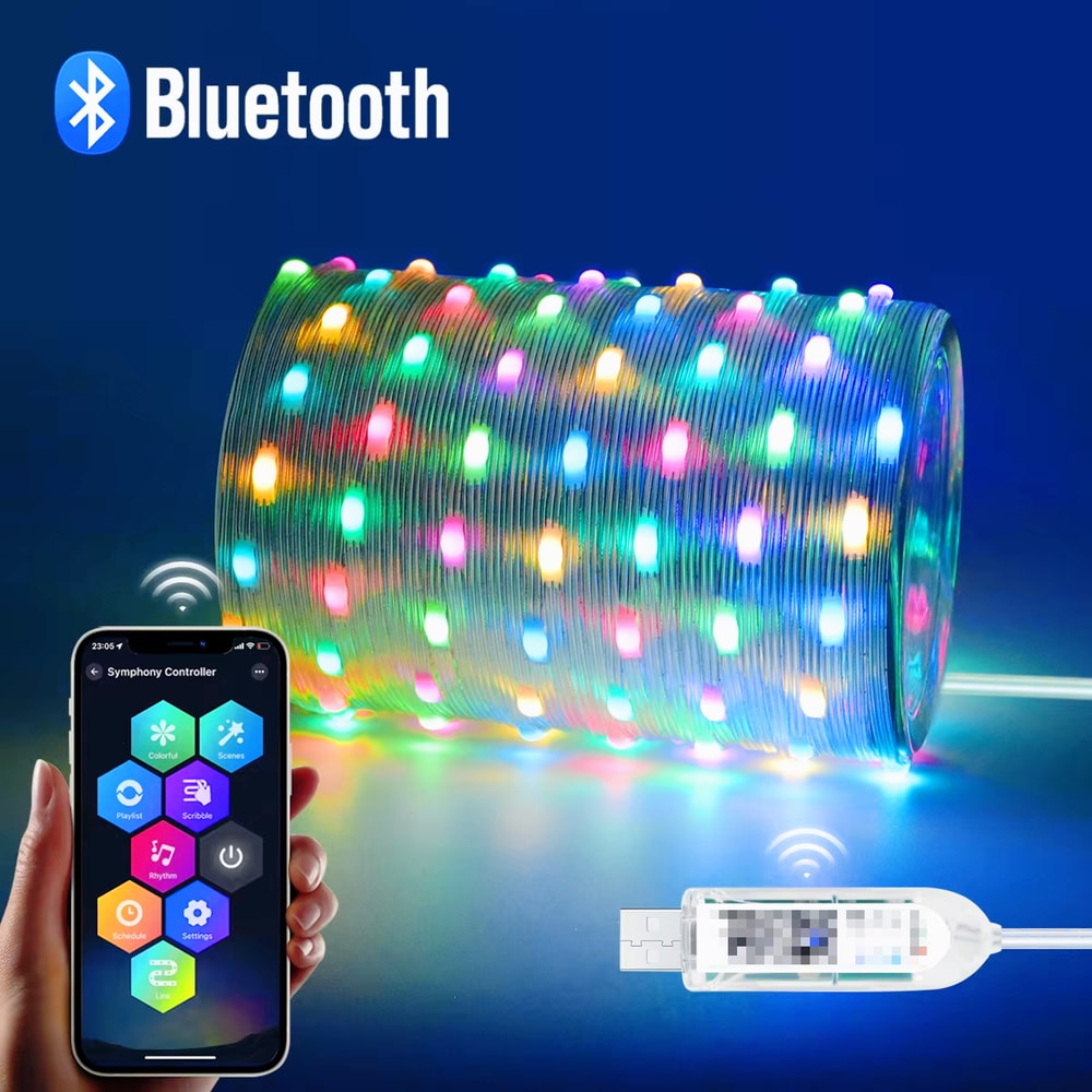 Fairy String Lights With APP Control Music Sync USB Powered For Home And Xmas Decor 5