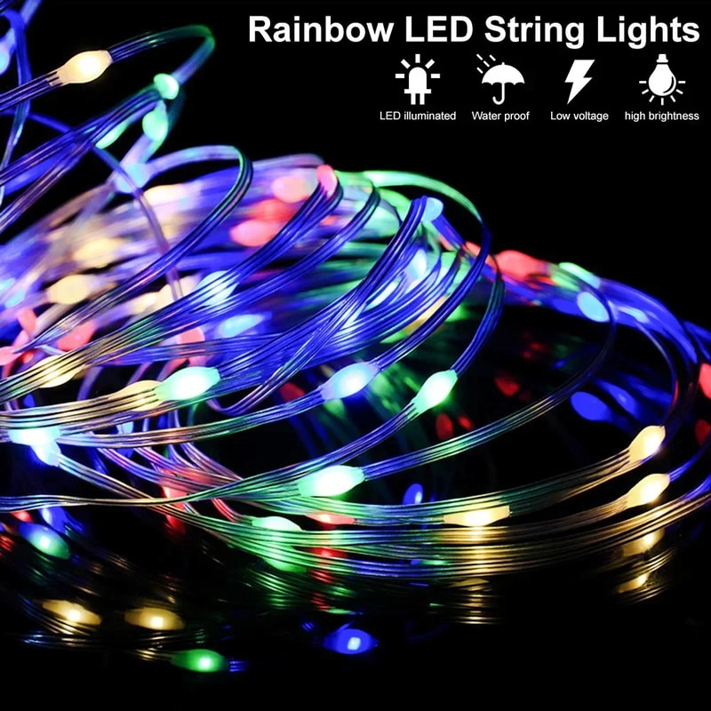 String LED Bluetooth Fairy Lights Dreamcolor RGB DIY Party Christmas Tree Lights Wedding Decor Garl 2