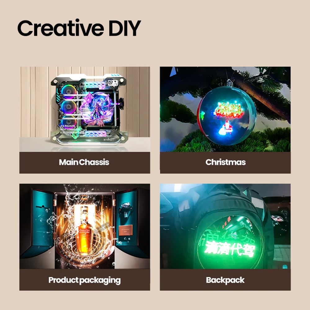 Custom Logo LED Display Hologram Fan Projector - Transparent Display for Halloween & Christmas