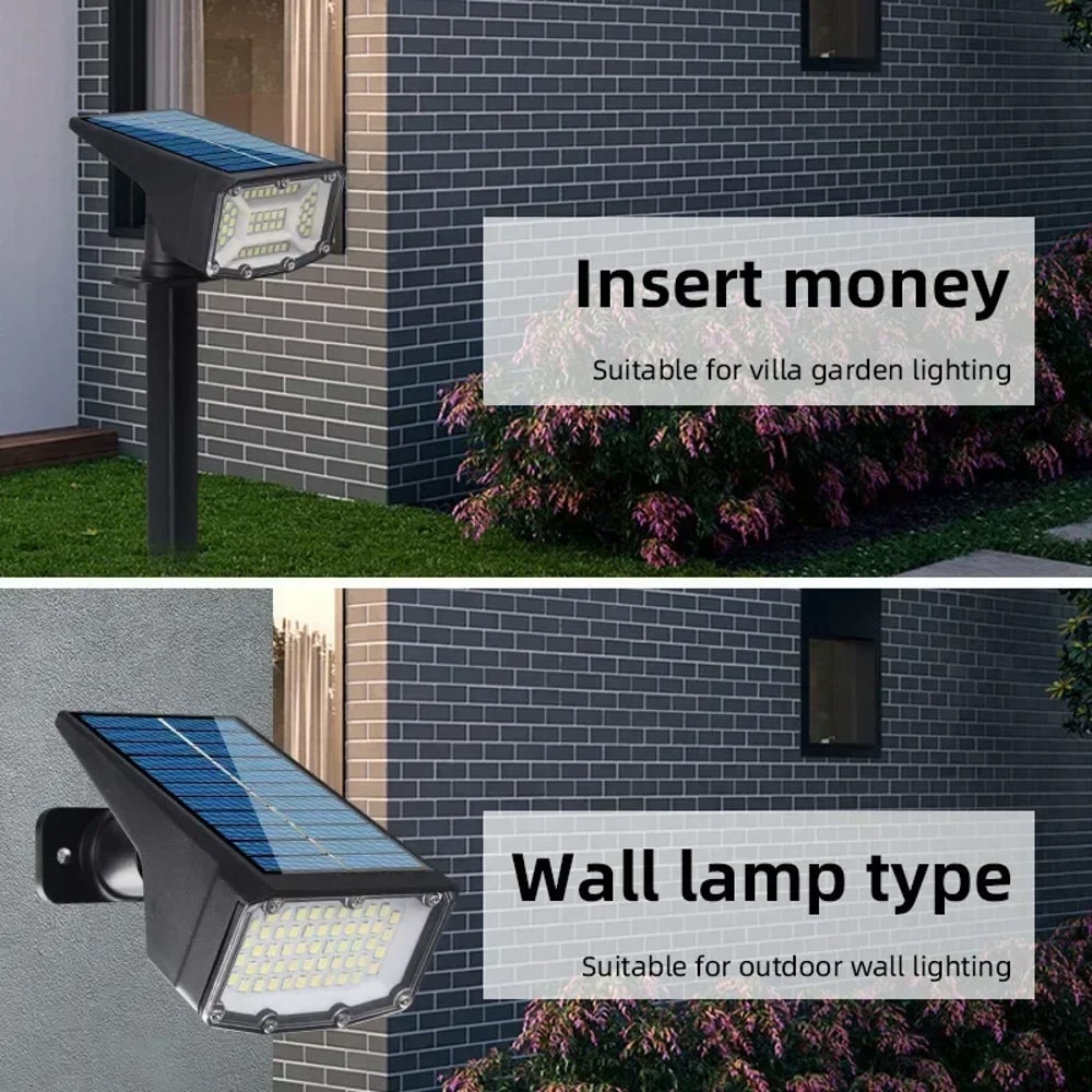 Solar Spotlight for Outdoor Lighting – 180° Adjustable, Waterproof & Anti-Aging Ground/Wall Mount for Garden Yard