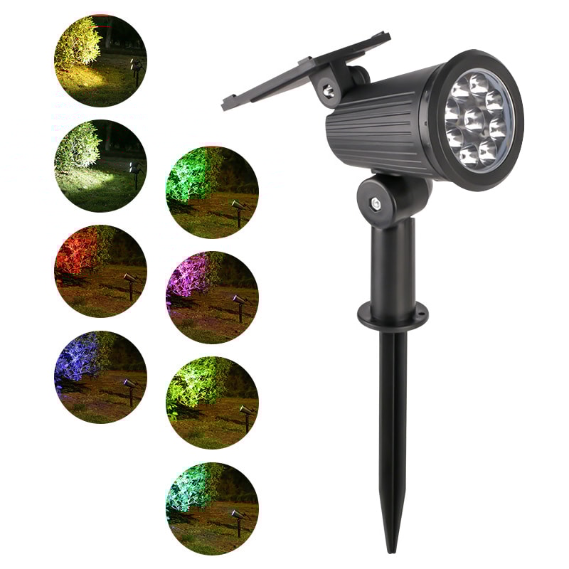 Outdoor LED Solar Spotlight – Adjustable Brightness & Waterproof Garden Light