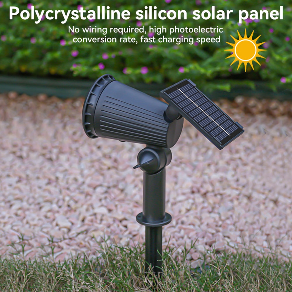 Outdoor LED Solar Spotlight – Adjustable Brightness & Waterproof Garden Light