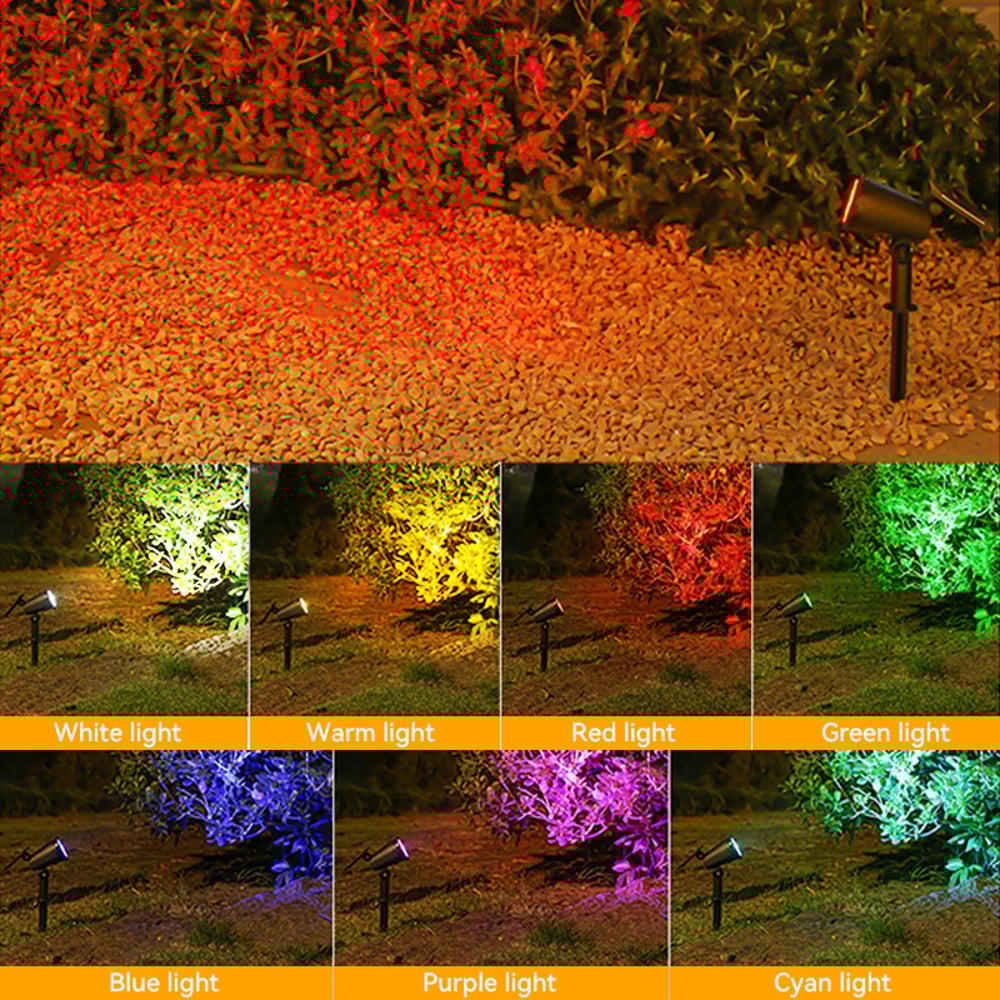 Outdoor LED Solar Spotlight – Adjustable Brightness & Waterproof Garden Light