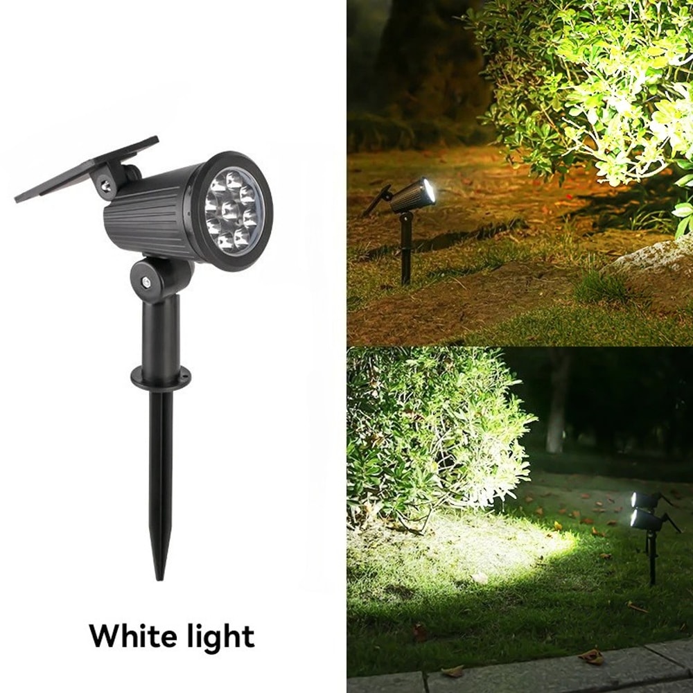 Outdoor LED Solar Spotlight – Adjustable Brightness & Waterproof Garden Light