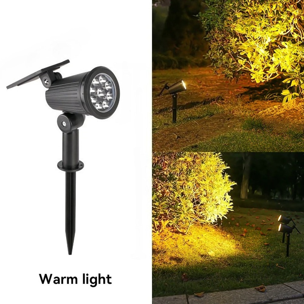 Outdoor LED Solar Spotlight – Adjustable Brightness & Waterproof Garden Light