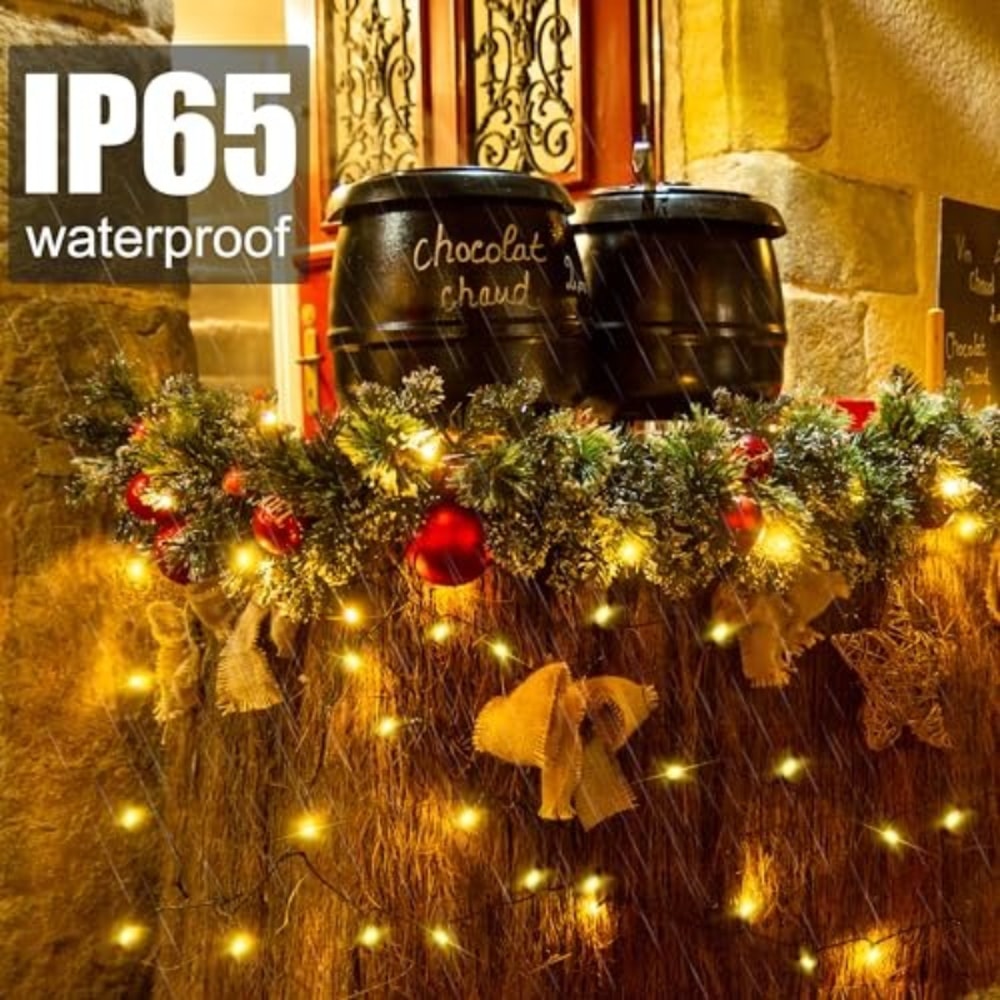 Outdoor Solar String Fairy Lights – Waterproof Garland with Fast Charging Solar Panel for Christmas and Garden Decor