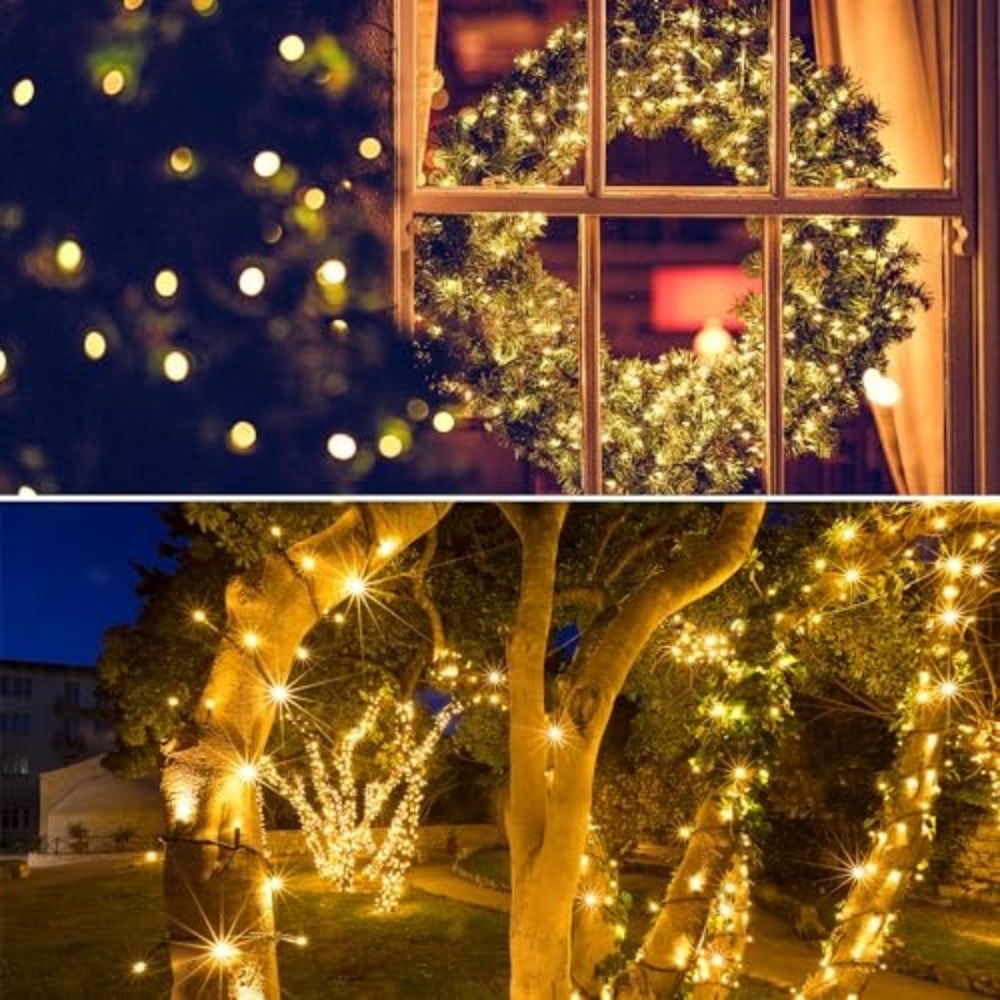 Outdoor Solar String Fairy Lights – Waterproof Garland with Fast Charging Solar Panel for Christmas and Garden Decor