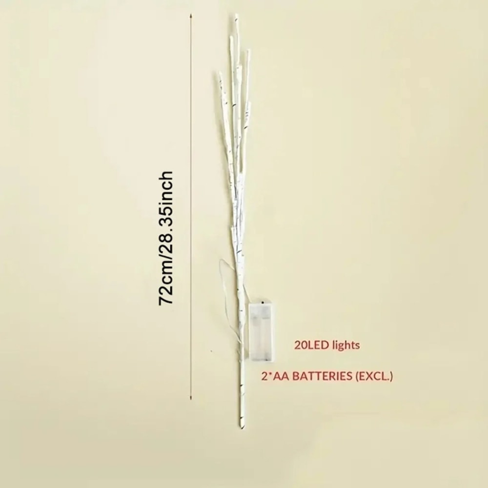 White Birch Branch LED Twig Lights Battery Operated Festive Lights For Christmas Weddings Outdoor 3