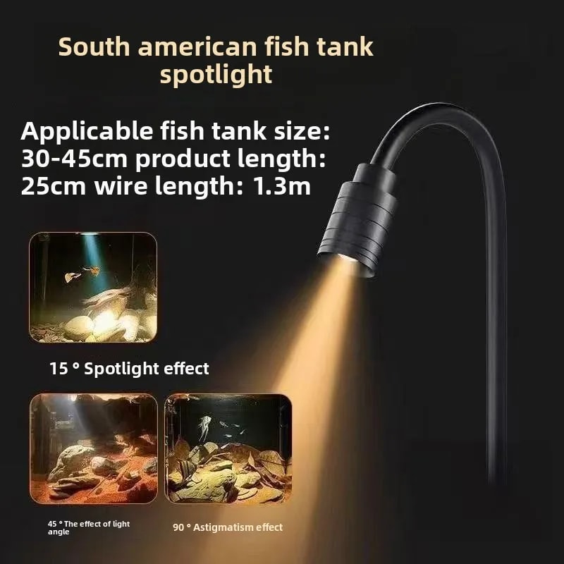 Waterproof LED Fish Tank Light Clip Lamp For South American Aquarium Ideal Mini Stream Tank Lighti 2