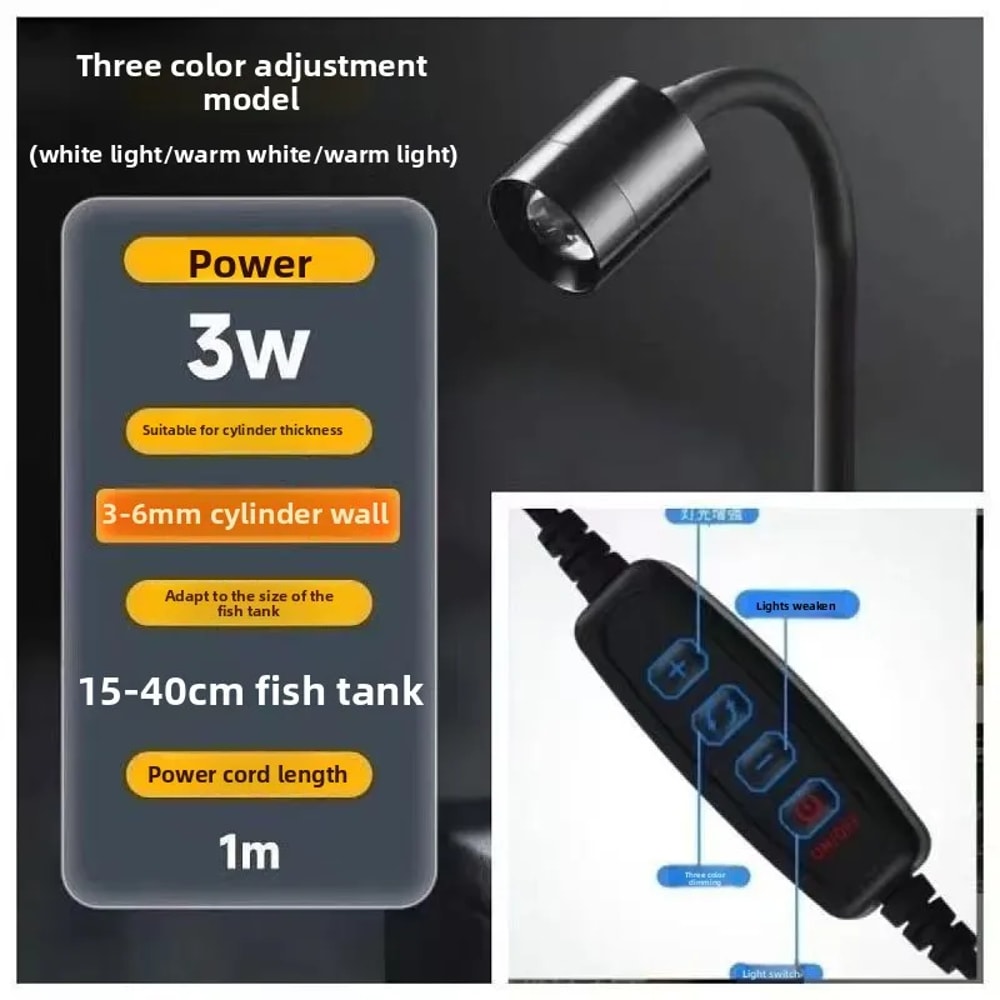 Waterproof LED Fish Tank Light Clip Lamp For South American Aquarium Ideal Mini Stream Tank Lighti 5