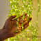 LED Willow Curtain String Lights – Battery Operated, Copper Wire, Imitation Leaf Design