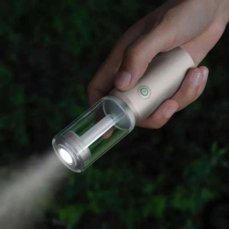 Rechargeable Camping Light & Flashlight with Magnetic Base – Portable Silicone Lid Flame Lamp for Tent & Garden