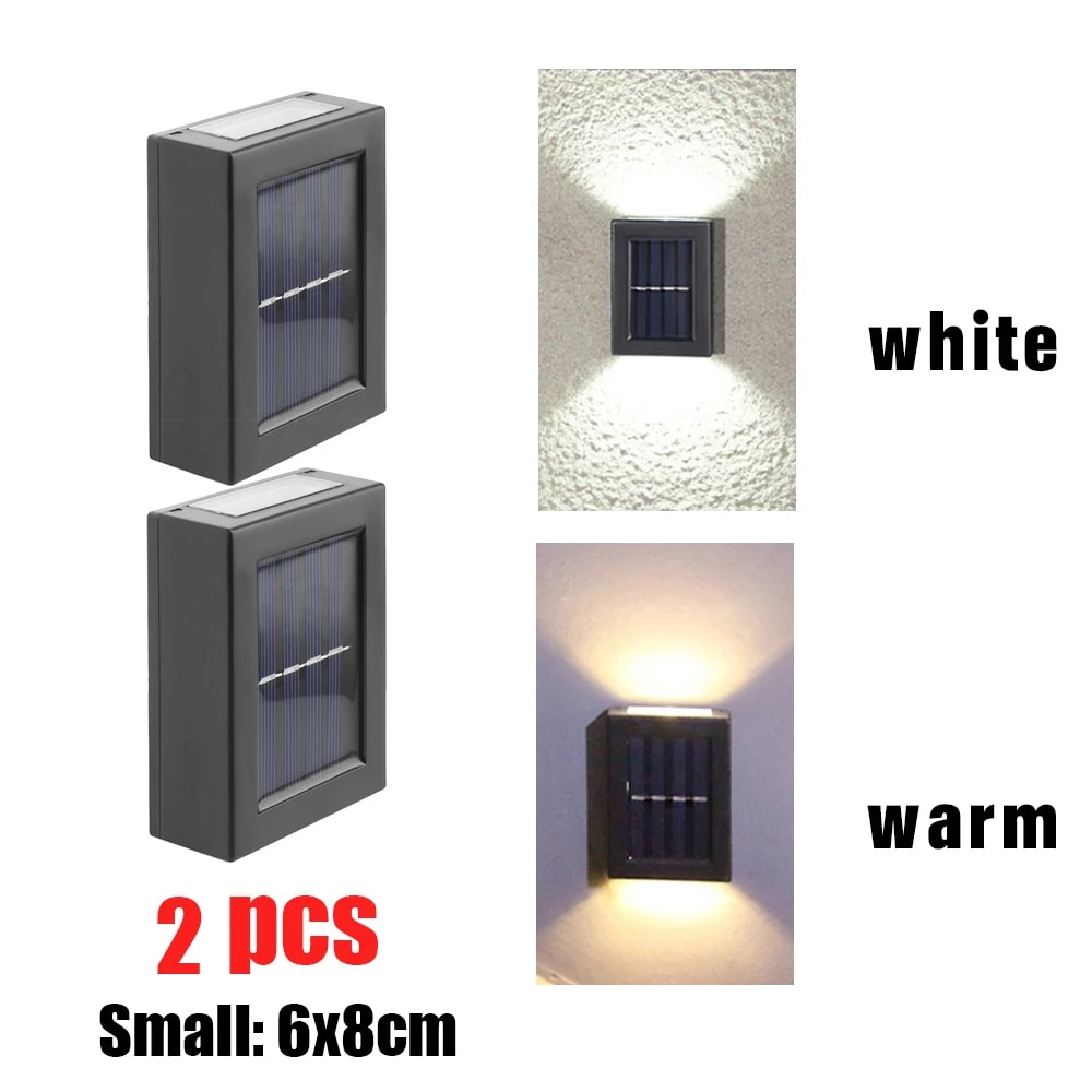 Solar Wall Light For Garden Waterproof LED Outdoor Lighting For Porch And Yard Decoration 6