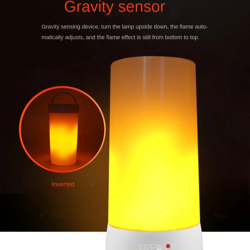 Flame Effect LED Lava Lamp Ambient Light For Home Bar Bedroom Special Occasions 0
