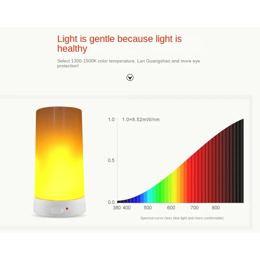 Flame Effect LED Lava Lamp Ambient Light For Home Bar Bedroom Special Occasions 4