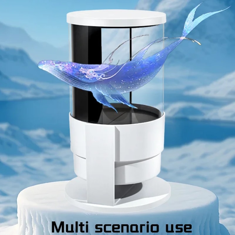 Hologram Projector Fan Cylindrical LED Display With WiFi Bluetooth Control 1