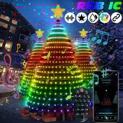 bluetooth rgb christmas tree lights - diy led string light with ic control