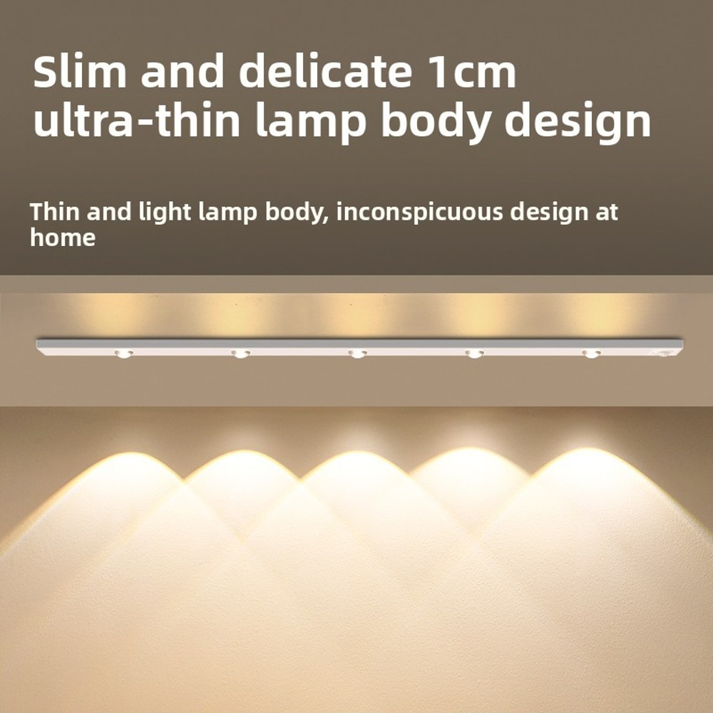 Rechargeable LED Smart Human Body Sensor Night Light Cat Eye Sensor Wine Cabinet Hill Night Light 1