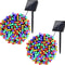 Solar Christmas Lights - LED Multicolor Outdoor Waterproof Lights with 8 Modes for Holiday Decorations